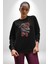 Kırmızı Gözlük Papyon Dinazor Kadın Erkek Siyah Baskılı Sweatshirt 5