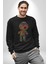 Voofoo Bebeği Doll Doldurulmuş Bebek Kadın Erkek Siyah Baskılı Sweatshirt 5