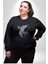 Bull Terier Köpek Havlama Kadın Erkek Siyah Baskılı Sweatshirt 2