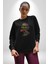 Zombi Kafası Kadın Erkek Siyah Baskılı Sweatshirt 5