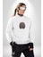 Kuru Kahve Çekirdeği Beyin Kadın Erkek Beyaz Baskılı Sweatshirt 4