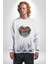 Basketbol Potası Bulutlu Siyah Kadın Erkek Beyaz Baskılı Sweatshirt 1