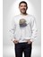 Kasket Miğfer Goril Savaşcı Kadın Erkek Beyaz Baskılı Sweatshirt 5