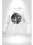 Özgürlük Anıtı ve Amerikan Bayrağı Silüeti Kadın Erkek Beyaz Sweatshirt 2