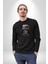 Darth Vader Kafatası Kadın Erkek  Siyah Baskılı Sweatshirt 3