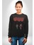 Sevgili Balon Aşk Salıncak Sevgililer Günü Kadın Erkek Siyah Baskılı Sweatshirt 5