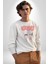 Sevgili Balon Aşk Salıncak Sevgililer Günü Kadın Erkek Beyaz Baskılı Sweatshirt 3