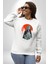 Tokyo Revengers Mikey Red Moon Kadın Erkek Beyaz Sweatshirt 1