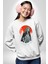 Tokyo Revengers Mikey Red Moon Kadın Erkek Beyaz Sweatshirt 2