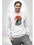 Tokyo Revengers Mikey Red Moon Kadın Erkek Beyaz Sweatshirt 5
