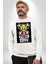 Monkey D. Luffy Japon Anime Kadın Erkek Beyaz Sweatshirt 3