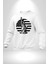 Özgürlük Anıtı ve Amerikan Bayrağı Silüeti Kadın Erkek Beyaz Sweatshirt 2
