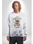 Gerçeklikten Uzak Tutun Kadın Erkek Beyaz Sweatshirt 3
