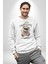 Gerçeklikten Uzak Tutun Kadın Erkek Beyaz Sweatshirt 4
