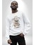 Gerçeklikten Uzak Tutun Kadın Erkek Beyaz Sweatshirt 5