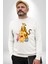 Winnie The Pooh Piglet Tiger Kadın Erkek Beyaz Sweatshirt 1
