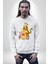 Winnie The Pooh Piglet Tiger Kadın Erkek Beyaz Sweatshirt 2