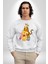 Winnie The Pooh Piglet Tiger Kadın Erkek Beyaz Sweatshirt 3