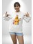 Winnie The Pooh Piglet Tiger Kadın Erkek Beyaz Sweatshirt 4