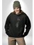 Gezegenler Balon Astronot Yükselişi Kadın Erkek Siyah Baskılı Sweatshirt 3