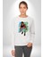 Sakaldan Korkmak Yazılı Basketbol James Harden Star Kadın Erkek Beyaz Sweatshirt 4
