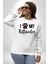 Köpek Sevgisi Rottweiler Kadın Erkek Beyaz Sweatshirt 4