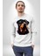 Sulu Boya Rottweiler Kadın Erkek Beyaz Sweatshirt 4