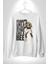 Kelebek Gibi Uçar Arı Gibi Sokarım Ali Boks Kadın Erkek Beyaz Sweatshirt 1