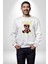 Bugün Değil Kadın Erkek Beyaz Sweatshirt 2