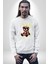 Bugün Değil Kadın Erkek Beyaz Sweatshirt 4
