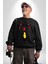 Pennywise Vs Georgie Korku Filmi Kadın Erkek Siyah Sweatshirt 2
