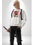 Basketbol Oyun Zamanı Kadın Erkek Beyaz Sweatshirt 2