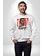 Basketbol Oyun Zamanı Kadın Erkek Beyaz Sweatshirt 5
