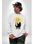 Yalnız Kadına Şiddete Hayır Kadın Erkek Beyaz Sweatshirt 1