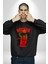 Rukawa Kaede Anime Basketbol Karakteri Kadın Erkek Siyah Sweatshirt 3