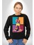 Muhammed Ali Boks Ayağa Kalk ve Dövüş Kadın Erkek Siyah Sweatshirt 3