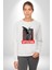 Şehir Sokak Stili Melek Heykeli Kadın Erkek Beyaz Sweatshirt 5
