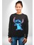 Lilo And Stitch Çizgi Film Animasyon  Kadın Erkek Siyah Sweatshirt 2