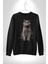 British Shorthair Kedi Kadın Erkek Siyah Sweatshirt 2