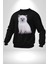 Siyah Yavru Kedi Kadın Erkek Siyah Sweatshirt 5