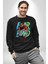 Sakaldan Korkmak Yazılı Basketbol James Harden Star Kadın Erkek Siyah Sweatshirt 2