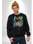 Sakaldan Korkmak Yazılı Basketbol James Harden Star Kadın Erkek Siyah Sweatshirt 4