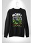 Dolar Kurukafa Kadın Erkek Siyah Sweatshirt 1