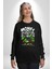 Dolar Kurukafa Kadın Erkek Siyah Sweatshirt 3