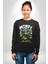 Dolar Kurukafa Kadın Erkek Siyah Sweatshirt 4