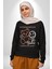 Yükseliş Için Kendin Ol Kadın Erkek Siyah Sweatshirt 1