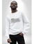 The Night Agent Kadın Erkek Beyaz Baskılı Sweatshirt 1