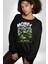 Dolar Kurukafa Kadın Erkek Siyah Sweatshirt 5