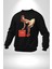 Cocacola Reklam 80LER Kadın Erkek Siyah Sweatshirt 4