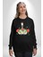 Mr Krabs Spongebob Zengin Kadın Erkek Siyah Sweatshirt 1